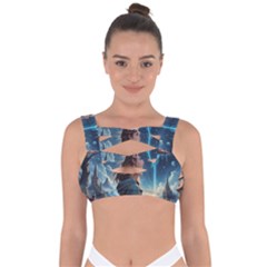 Enchanting Fantasy Night Sky Scene Bandaged Up Bikini Top by ExtraGoodSauce