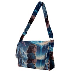 Enchanting Fantasy Night Sky Scene Full Print Messenger Bag (l)