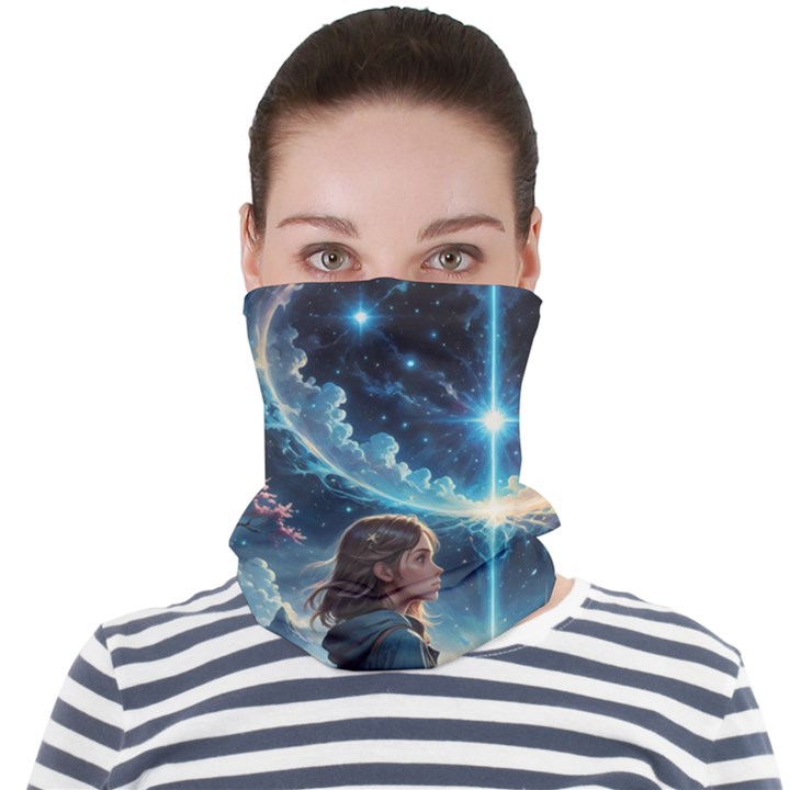 Enchanting Fantasy Night Sky Scene Face Seamless Bandana (Adult)