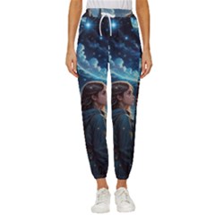 Enchanting Fantasy Night Sky Scene Women s Cropped Drawstring Pants by ExtraGoodSauce