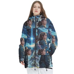 Enchanting Fantasy Night Sky Scene Women s Multi Pockets Zip Ski And Snowboard Waterproof Breathable Jacket by ExtraGoodSauce