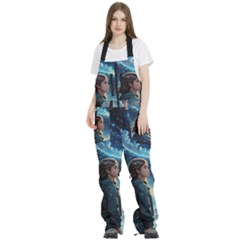 Enchanting Fantasy Night Sky Scene Women s Front Zip Ski And Snowboard Bib Pants by ExtraGoodSauce