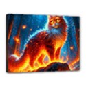 Enchanted Fire Feline Canvas 16  x 12  (Stretched) View1