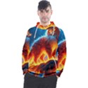 Enchanted Fire Feline Men s Pullover Hoodie View1