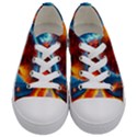 Enchanted Fire Feline Kids  Low Top Canvas Sneakers View1