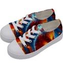 Enchanted Fire Feline Kids  Low Top Canvas Sneakers View2