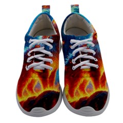 Enchanted Fire Feline Women Athletic Shoes by ExtraGoodSauce