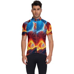 Enchanted Fire Feline Men s Short Sleeve Cycling Jersey by ExtraGoodSauce