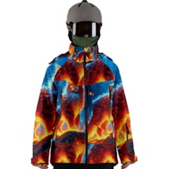 Enchanted Fire Feline Men s Zip Ski And Snowboard Waterproof Breathable Jacket by ExtraGoodSauce