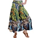 Serene Mountain Waterfall Landscape Women s Satin Palazzo Pants View1