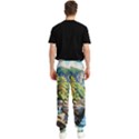 Serene Mountain Waterfall Landscape Men s Elastic Waist Pants View2