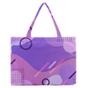 Colorful Labstract Wallpaper Theme Zipper Medium Tote Bag View1