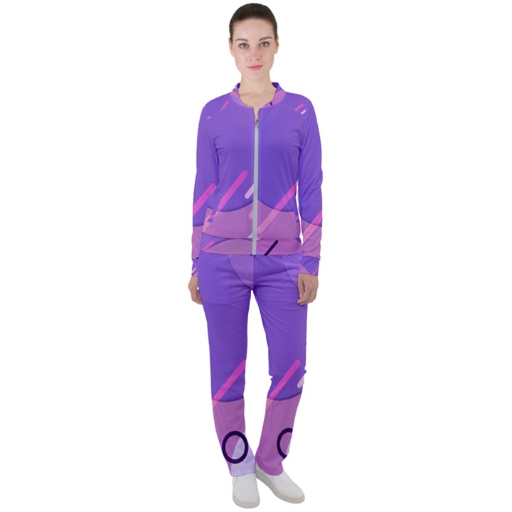 Colorful Labstract Wallpaper Theme Casual Jacket and Pants Set