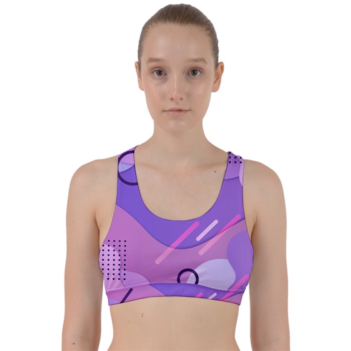 Colorful Labstract Wallpaper Theme Back Weave Sports Bra