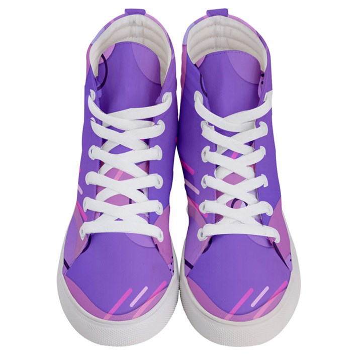 Colorful Labstract Wallpaper Theme Women s Hi-Top Skate Sneakers