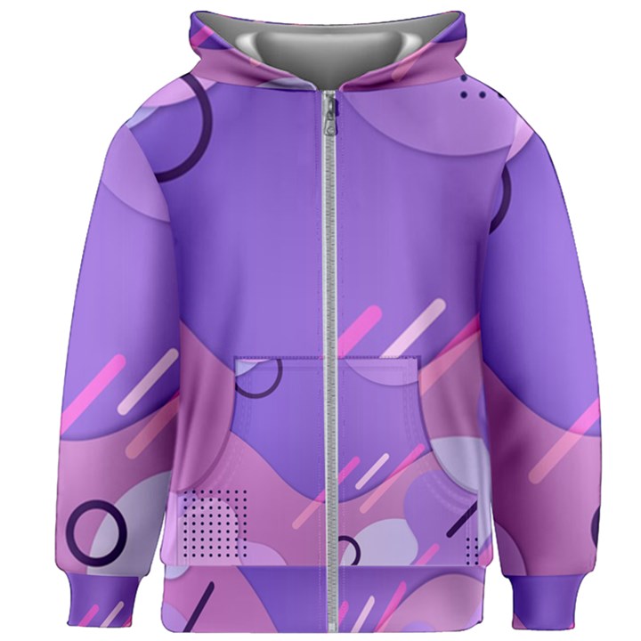 Colorful Labstract Wallpaper Theme Kids  Zipper Hoodie Without Drawstring