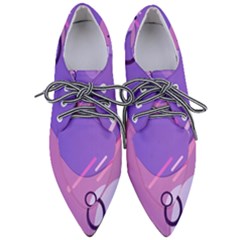 Colorful Labstract Wallpaper Theme Pointed Oxford Shoes