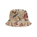 Leaves Pattern Teal Seamless Fall Inside Out Bucket Hat (Kids) View1