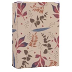 Leaves Pattern Teal Seamless Fall Playing Cards Single Design (Rectangle) with Custom Box