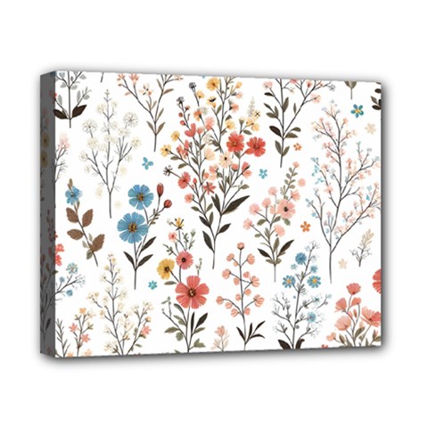 Flowers Design Floral Canvas 10  X 8  (stretched)