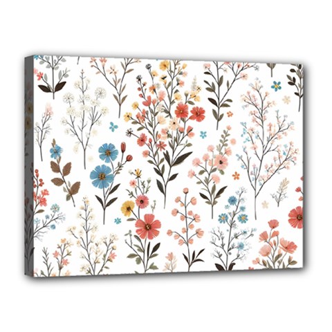 Flowers Design Floral Canvas 16  X 12  (stretched)