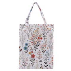 Flowers Design Floral Classic Tote Bag