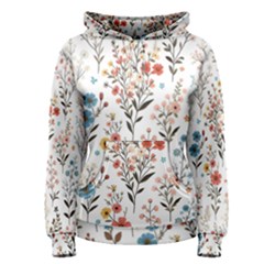 Flowers Design Floral Women s Pullover Hoodie