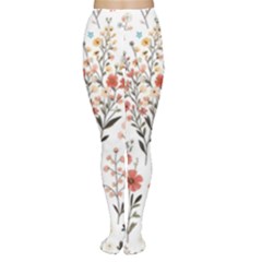 Flowers Design Floral Tights