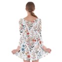 Flowers Design Floral Long Sleeve Skater Dress View2