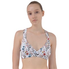 Flowers Design Floral Sweetheart Sports Bra