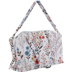 Flowers Design Floral Canvas Crossbody Bag by Posterlux