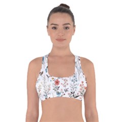 Flowers Design Floral Cross Back Sports Bra