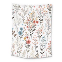 Flowers Design Floral Medium Tapestry