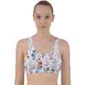 Flowers Design Floral Back Weave Sports Bra View1