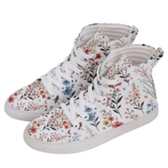 Flowers Design Floral Women s Hi-top Skate Sneakers