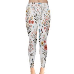 Flowers Design Floral Inside Out Leggings