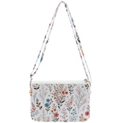 Flowers Design Floral Double Gusset Crossbody Bag