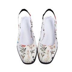 Flowers Design Floral Women s Classic Slingback Heels