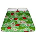 Strawberries Pattern Seamless Fitted Sheet (California King Size) View1