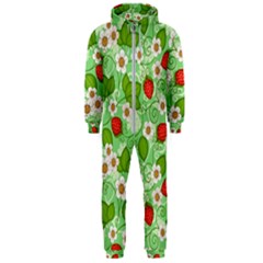 Strawberries Pattern Seamless Hooded Jumpsuit (men)