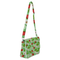 Strawberries Pattern Seamless Shoulder Bag With Back Zipper