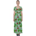 Strawberries Pattern Seamless High Waist Short Sleeve Maxi Dress View1