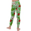 Strawberries Pattern Seamless Kids  Lightweight Velour Leggings View4