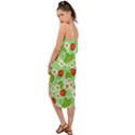 Strawberries Pattern Seamless Waist Tie Cover Up Chiffon Dress View2