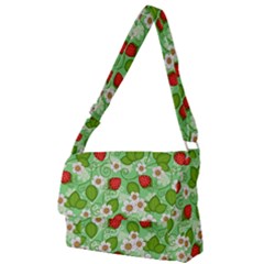 Strawberries Pattern Seamless Full Print Messenger Bag (l)