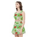 Strawberries Pattern Seamless Women s Crop Top Pleated Skater Rave Skirt View2