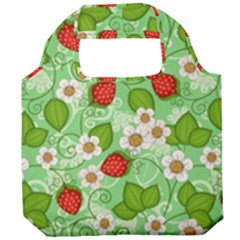 Strawberries Pattern Seamless Foldable Grocery Recycle Bag