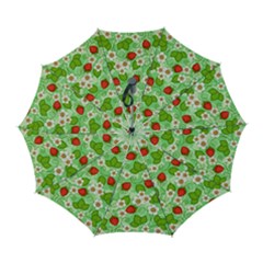 Strawberries Pattern Seamless Automatic Folding Umbrella With Case (large)