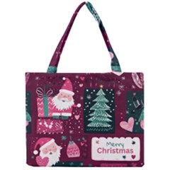 Christmas Santa Claus Mini Tote Bag by Posterlux