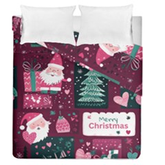 Christmas Santa Claus Duvet Cover Double Side (queen Size)